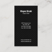 日本人の刺激を受けたな寿司職人のケータリング 名刺 (裏面)