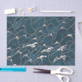 日本人の波のティッシュペーパー 薄葉紙 (クラフト)