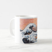 日本人の波のマグ コーヒーマグカップ (正面左)