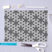 日本人のAsanohaパターン-白および黒 薄葉紙 (クラフト)