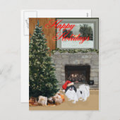 日本人のChinのクリスマス シーズンポストカード (正面/裏面)