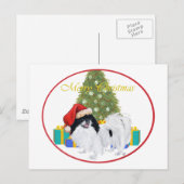 日本人のChinのメリークリスマス シーズンポストカード (正面/裏面)