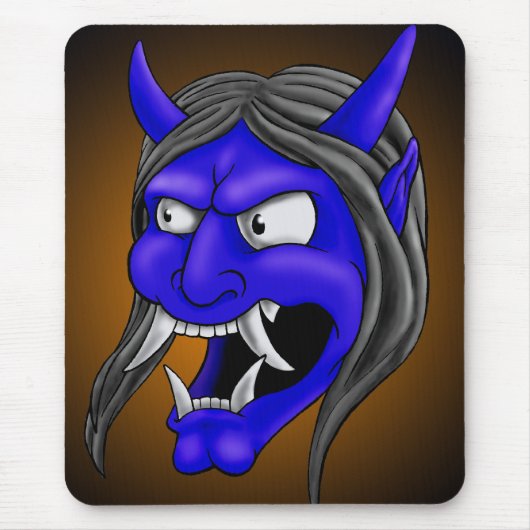 日本人のHannyaのマスクのマウスパッド マウスパッド (正面)