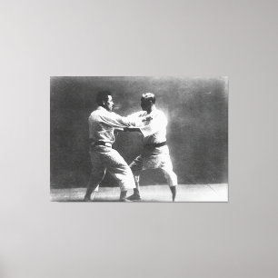 日本人のJudoka JigoroカノKyuzo Mifueの柔道 キャンバスプリント