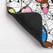 日本人のKokeshiの人形-マウスパッド マウスパッド (コーナー)