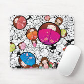 日本人のKokeshiの人形-マウスパッド マウスパッド (マウス)