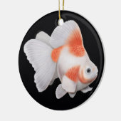 日本人のRyukinのファンテールの金魚のオーナメント セラミックオーナメント (左)