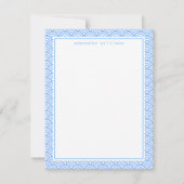 日本人のSeigaiha青いパターン ノートカード (正面)