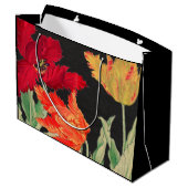 日本人参の黒いギフトバッグ ラージペーパーバッグ (裏面アングル)