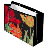 日本人参の黒いギフトバッグ ラージペーパーバッグ (正面アングル)