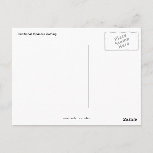 日本人女性 ポストカード (裏面)