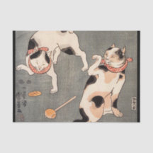 日本人WOODBLOCKのプリントのティッシュペーパー