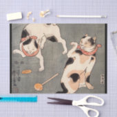 日本人WOODBLOCKのプリントのティッシュペーパー 薄葉紙 (クラフト)