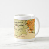 日本代表団の地図のマグ コーヒーマグカップ (正面右)