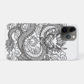 日本伝統の龍の線画マウスパッド デザイン Case-Mate iPhoneケース (裏面(横))