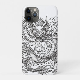 日本伝統の龍の線画マウスパッド デザイン iPhone 11 PROケース
