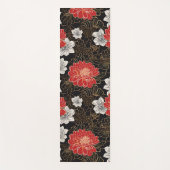 日本伝統的スタイル花柄 ヨガマット (正面)
