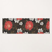 日本伝統的スタイル花柄 ヨガマット (正面(横))