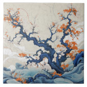 日本伝統的九谷装飾美術18 タイル (正面)