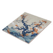 日本伝統的九谷装飾美術18 タイル (側面)