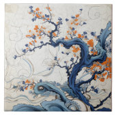 日本伝統的九谷装飾美術5 タイル (正面)