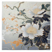 日本伝統的九谷装飾美術8 タイル (正面)