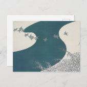 日本伝統的河風景鳥na ポストカード (正面/裏面)