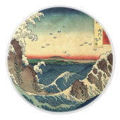 日本伝統的芸術海浮世絵海波 セラミックノブ (正面)