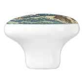 日本伝統的芸術海浮世絵海波 セラミックノブ (側面)