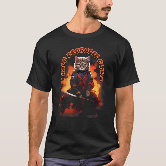 日本侍忍者猫 Tシャツ (正面)