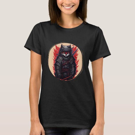 日本侍忍者猫 Tシャツ (正面)