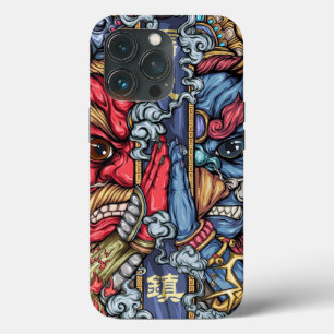 日本侍熱狂するドラゴン落書き iPhone 13 PROケース