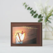 日本写真に望みの灯り灯 ポストカード (スタンド正面)