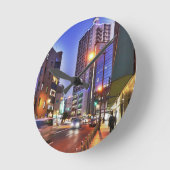 日本北九州町 ラウンド壁時計 (傾斜)
