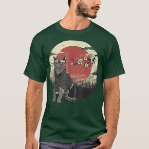 日本北天猫桜猫アニメレトロ 日本の Tシャツ