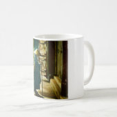 日本古いヴィンテージの幻灯の司祭を祈ること コーヒーマグカップ (正面右)