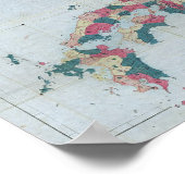 日本古地図 ポスター (角)