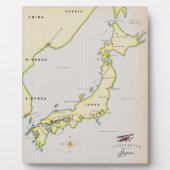 日本図解入りの、写真付きのの地図 フォトプラーク (正面)