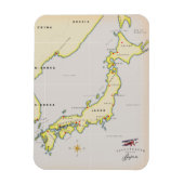 日本図解入りの、写真付きのの地図 マグネット (縦)