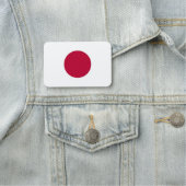 日本国旗が付いた愛国的な名札 名札 (インサイチュ)