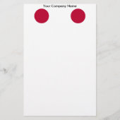 日本国旗が付いた文房具 便箋 (正面)