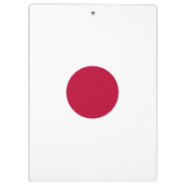 日本国旗が飾られた愛国的クリップボード クリップボード (裏面)