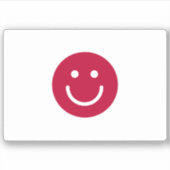 日本国旗とスマイル顔 シール (正面)