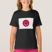 日本国旗とスマイル顔 Tシャツ (正面)