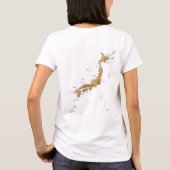 日本国旗と地図dk Tシャツ (裏面)