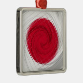 日本国旗のアートワーク メタルオーナメント (右)