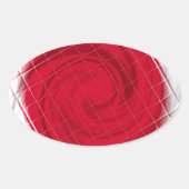 日本国旗のアートワーク 楕円形シール (正面)