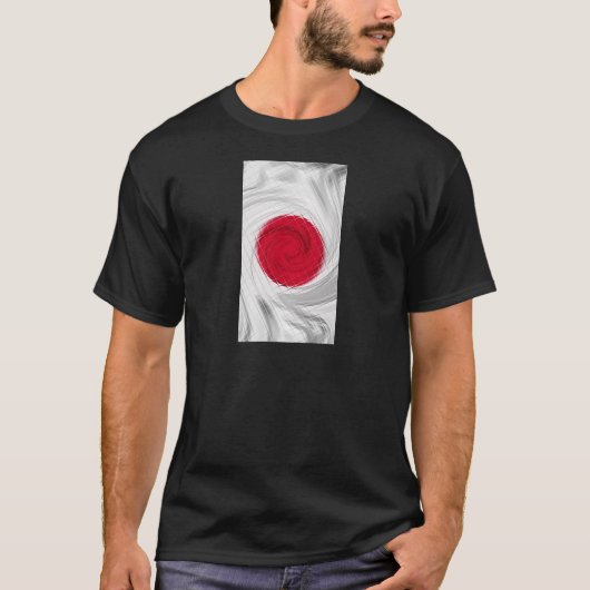 日本国旗のアートワーク Tシャツ (正面)