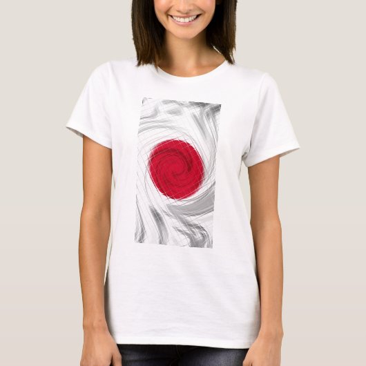 日本国旗のアートワーク Tシャツ (正面)