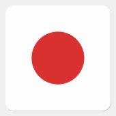 日本国旗のシール スクエアシール (正面)